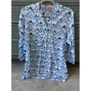 Oliphant geometric tunic dress coverup, XL $168 G19